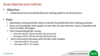 Intra-household decision-making processes: What the qualitative and quantitative data tell us