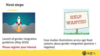 Integrating gender in aquaculture and small scale fisheries agri-food systems research: Pitfalls, principles & practical ways forward