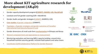 Integrating gender in aquaculture and small scale fisheries agri-food systems research: Pitfalls, principles & practical ways forward
