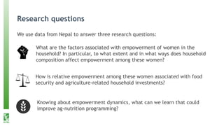 Rural transformation, empowerment, and agricultural linkages in Nepal