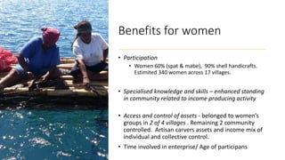 Pearl-based livelihoods empowering women in Fiji