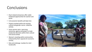 Pearl-based livelihoods empowering women in Fiji