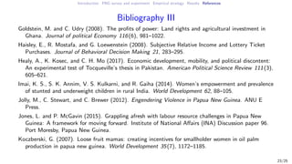 How do perceptions of relative poverty influence women's empowerment? Evidence from Papua New Guinea