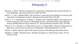 How do perceptions of relative poverty influence women's empowerment? Evidence from Papua New Guinea