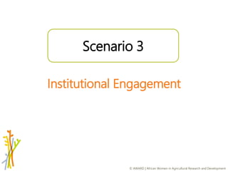 Expanding scope for gender integration and impact: moving beyond individual empowerment to institutional empowerment