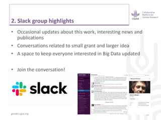CGIAR Collaborative Platform for Gender Research - Gender meets big data