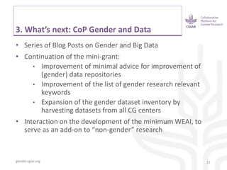 CGIAR Collaborative Platform for Gender Research - Gender meets big data