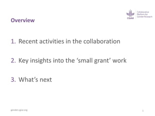 CGIAR Collaborative Platform for Gender Research - Gender meets big data