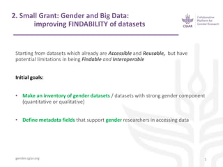 CGIAR Collaborative Platform for Gender Research - Gender meets big data