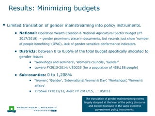 Discursive translations of gender mainstreaming norms: the case of agricultural and climate change policies in Uganda