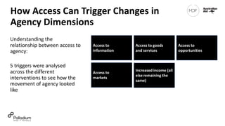 Beyond income: The Pandora's box of agency and what it really means