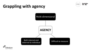 Beyond income: The Pandora's box of agency and what it really means