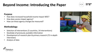 Beyond income: The Pandora's box of agency and what it really means