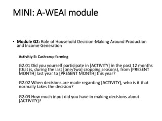 Gender, technology and agricultural value chain: Can market access help us improve nutritional security?