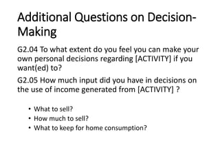 Gender, technology and agricultural value chain: Can market access help us improve nutritional security?
