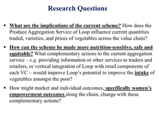 Gender, technology and agricultural value chain: Can market access help us improve nutritional security?