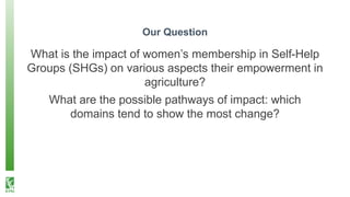 The power of the collective empowers women: Evidence from self-help groups in India