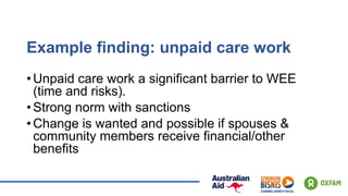 Community perceptions of gender norms and economic opportunity in Solomon Islands