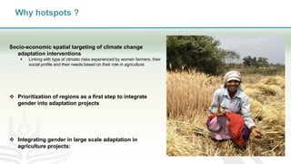 Women in agriculture and climate risks: hotspots for development