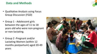 Gender based perceptions of food, dietary behavior and practices in tribal regions of Telangana: a qualitative assessment of vulnerable population