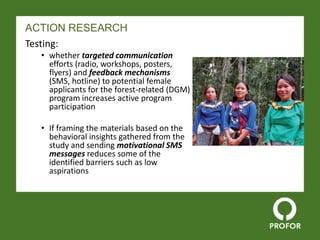 Catalyzing gender-forests action