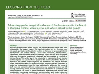 Catalyzing gender-forests action