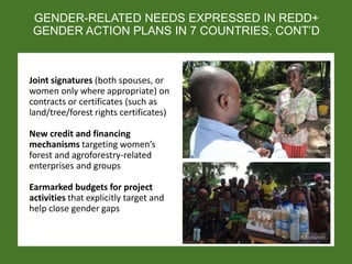 Catalyzing gender-forests action