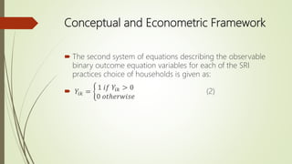 Understanding the adoption of multiple packages of system of rice intensification and its gender implications