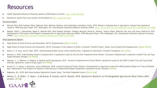 Women's empowerment in agriculture lessons from qualitative research