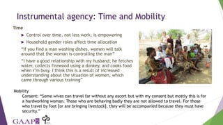 Women's empowerment in agriculture lessons from qualitative research