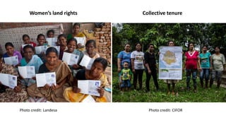 Women's tenure security on collective lands - implications for measurement and policy