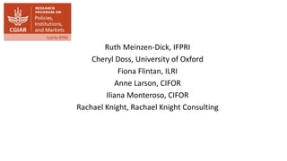 Women's tenure security on collective lands - implications for measurement and policy