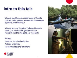 Applying a gender lens to community fire management and peatland restoration in Indonesia