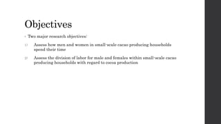 "I'm not a chocolate farmer, I'm just a housewife" - Gendered divisions of labor for small-scale cacao production in Lampung and South-Sulawesi, Indonesia