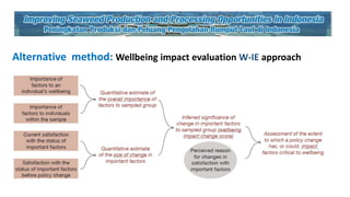 Using wellbeing concept to measure economic and social impacts: A case study of the seaweed processing women's groups in Indonesian villages