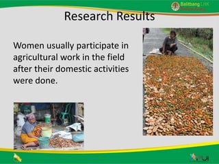 Gender role in agroforestry of areca nut and coffee in peatland area: Case of Jambi Province, Indonesia