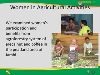 Gender role in agroforestry of areca nut and coffee in peatland area: Case of Jambi Province, Indonesia