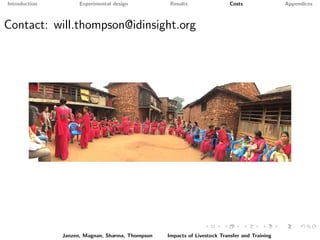 Paying it forward: short-term impacts of a livelihoods program with built-in spillovers