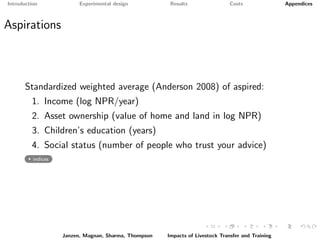 Paying it forward: short-term impacts of a livelihoods program with built-in spillovers