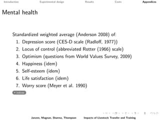 Paying it forward: short-term impacts of a livelihoods program with built-in spillovers