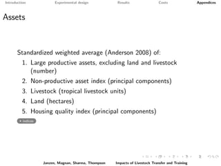 Paying it forward: short-term impacts of a livelihoods program with built-in spillovers