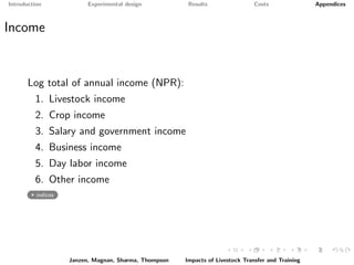 Paying it forward: short-term impacts of a livelihoods program with built-in spillovers