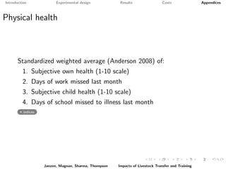 Paying it forward: short-term impacts of a livelihoods program with built-in spillovers
