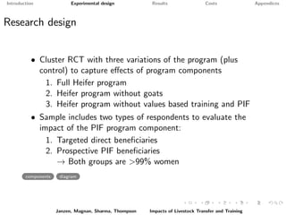 Paying it forward: short-term impacts of a livelihoods program with built-in spillovers