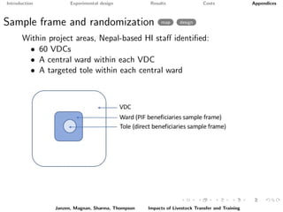 Paying it forward: short-term impacts of a livelihoods program with built-in spillovers