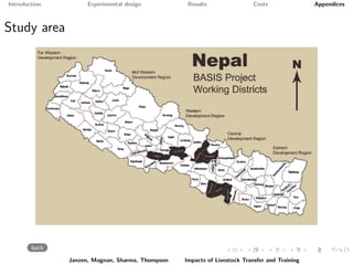 Paying it forward: short-term impacts of a livelihoods program with built-in spillovers
