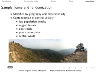 Paying it forward: short-term impacts of a livelihoods program with built-in spillovers