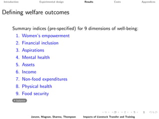 Paying it forward: short-term impacts of a livelihoods program with built-in spillovers