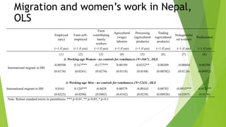 Male outmigration, intra-household decision-making and agricultural production: the case of Nepal