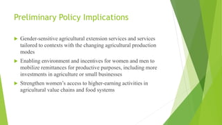 Male outmigration, intra-household decision-making and agricultural production: the case of Nepal
